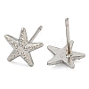 Non-Tarnish Starfish 304 Stainless Steel Ear Studs for Women EJEW-P291-02P-2