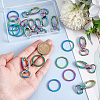 20Pcs 2 Style Oval Alloy Swivel Clasps Lanyard Snap Hook FIND-PH0026-93-3