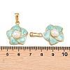 304 Stainless Steel Enamel Pendants STAS-P438-13B-G-3