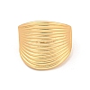 Matte Gold Alloy Adjustable Rings for Women LS-RJEW-K260-07C-3