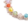 Bicone Woven Glass Beaded Bracelets for Women BJEW-MZ00109-3