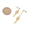 Brass Cable Chains Long Dangle Stud Earrings for Women EJEW-JE06224-3