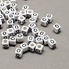 Large Hole Acrylic Letter European Beads SACR-Q103-7mm-01O-1