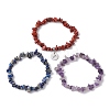 3Pcs 3 Styles Natural Amethyst & Lapis Lazuli &  Red Jasper Chips Stretch Bracelets Sets BJEW-JB11076-11-4