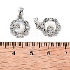 Brass Micro Pave Clear Cubic Zirconia Pendants KK-B102-24P-3