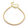 Polyester Cord Braided Bracelet Makings MAK-Z003-01G-26-1