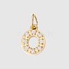 Stainless Steel Cubic Zirconia Pendants with Jump Rings FIND-PW0024-08O-1