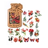 60Pcs 20 Styles PET Flower & Butterfly Decorative Stickers PW-WG85469-05-1