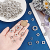 112Pcs 8 Styles Tibetan Style Alloy Beads Frame Sets TIBEB-PH0005-18-3