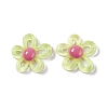 Flower Transparent Resin Cabochons X-RESI-G041-B01-2