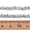 Electroplate Transparent Glass Beads Strands GL-CBA7A17-01A-05-3