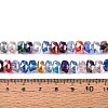 Electroplate Transparent Glass Beads Strands EGLA-N022-04A-D01-4