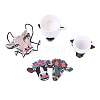 DIY 8Pcs Cow Coasters Diamond Art Painting Kit with Holder PW-WGDE775-01-3