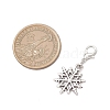 9Pcs Christmas Alloy Snowflake Pendant Decorations HJEW-JM04451-3