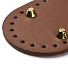 PU Leather Oval Long Bottom for Knitting Bag DIY-K079-01A-3