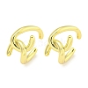 Brass Cuff Earrings EJEW-C104-053G-1