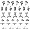 48Pcs 6 Styles Tibetan Style Alloy Pendant DIY-FS0005-72-2
