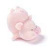 Flocky Resin Miniature Pig Figurines AJEW-Z007-07-2