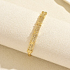 Brass Micro Pave Clear Cubic Zirconia Hinged Cuff Bangles for Women VP3297-7-1