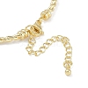 Brass Twisted Chain Bracelet Making KK-U020-14G-3