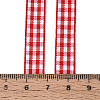 Single Face Plaid Polyester Satin Ribbon SRIB-T009-10F-3