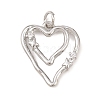 Brass Micro Pave Clear Cubic Zirconia Pendants KK-G544-05P-03-1