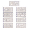 9Pcs 9 Style Nail Art Ear Stud Decoration Silicone Molds DIY-TA0006-15-2