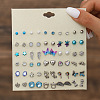 30Pairs Alloy & Plastic Imitation Imitation Pearl & Rhinestone Stud Earring Sets WGF62EF-13-1