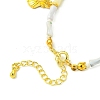 Starfish & Cross & Shell Alloy Charm Bracelet BJEW-FS00015-2