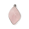 Natural Rose Quartz Pendants G-R486-03P-A-3