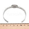 304 Stainless Steel Blank Cuff Bangle Bases with Flat Round Tray SA-CBA82C8-04C-P-3