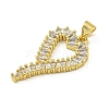 Rack Plating Brass Pave Cubic Zirconia Pendants KK-U029-10G-01-2