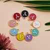 120Pcs 12 Colors Golden Plated Alloy Charms ENAM-SZ0001-64Y-3