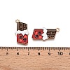 Valentine's Day Theme Alloy Enamel Pendants ENAM-T020-50B-01-3