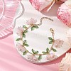 Flower Leaf Shell Pearl & Acrylic Charm Bracelets BJEW-TA00535-03-2