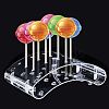 20-Hole Arc-Shaped Transparent Acrylic Lollipop Display Holder ODIS-WH0043-03A-7