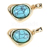 Synthetic Turquoise Pendants KK-U043-52G-03-1