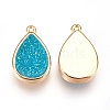 Resin Imitation Druzy Crystal Pendants KK-O101-A02-2