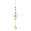 Crystal Glass & Brass Sun Catcher Pendant PW-WG89C1A-01-1