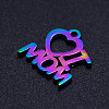 Mother's Day Ion Plating(IP) 201 Stainless Steel Charms LS-STAS-Q201-JN173-2