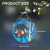 Four Birds Acrylic Suncatchers AJEW-WH0258-459-2