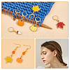 Autumn Theme Alloy Enamel Maple Leaf/Pumpkin/Acorn Locking Stitch Markers HJEW-PH01826-5