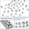 Unicraftale 48Pcs 8 Style 304 & 201 & 303 Stainless Steel European Beads STAS-UN0040-02-4