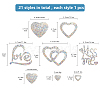 21Pcs Waterproof PVC Colored Laser Stained Window Film Adhesive Stickers DIY-WH0256-097-2