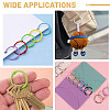 150Pcs 10 Colors Baking Paint Iron Loose Leaf Book Binder Hinged Rings AJEW-CA0005-36-7