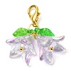 12Pcs 12 Colors Flower Acrylic Pendant Decorations HJEW-JM02718-3