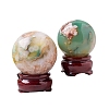 Natural Green Cherry Blossom Agate Ball Sculpture Display Decorations PW-WGE6D93-01-5