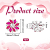 6Pcs Alloy Rhinestone Shank Buttons BUTT-FG0001-25A-2
