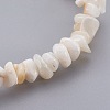 White Shell Chip Beads Stretch Bracelets BJEW-JB03982-01-2