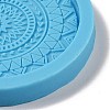 DIY Mandala Pattern Flat Round Coaster Food Grade Silicone Molds DIY-G083-05A-3